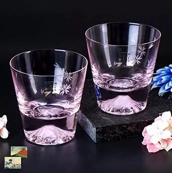 специальный стакан Tajima, бокал Fuji, набор из 2 бокалов Cherry Blossom Rocks, сувенир Sakura Kiriko, бокал Grand Prix Edo, бокал Kiriko Whisky, бокал Rocks