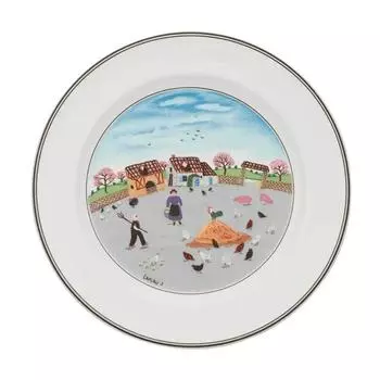 Специальный тарелка Villeroy & Boch Design Naif Двор с курочками 27 см