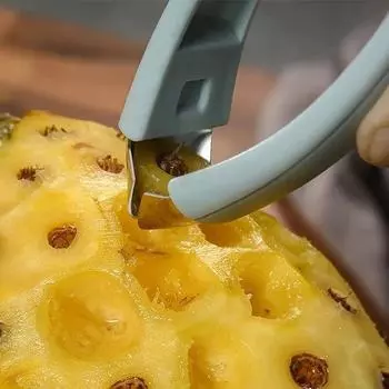 Специальный зажим для выкалывания глаз из нержавеющей стали, многофункциональный инструмент для очистки ананасов без косточек, инструмент для выкапывания отверстий и удаления ножки синий