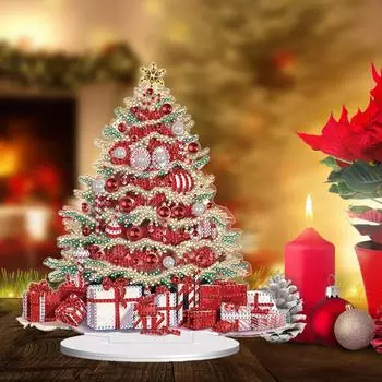 Special Shape Christmas Tree Diamond Painting Tabletop Ornament DIY Diamond Art Table Decor Diamonds Painting Desktop Decoration