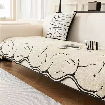 Special-Shaped Plush Cloud Sofa Cushion Autumn and Winter New High-Grade Sofa Cushion Cover Cloth Non-Slip Wear-Resistant Sofa Cover Cloth 90*90cm
