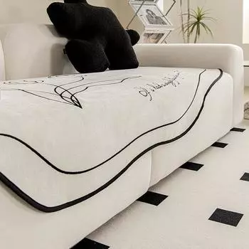 Special-Shaped Sofa Cushion Living Room New Irregular Cushion Sofa for Three People Cushion Four Seasons Universal Anti-Slip Cover Cloth 90*90cm