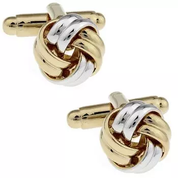Специализированный магазин запонок CUFF Серебряные золотые запонки с узлом Запонки n00233 & золотой