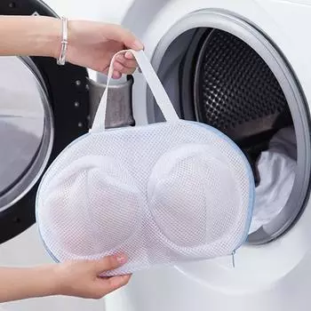 Специализированный мешок для стирки бюстгальтеров и деликатной одежды: сохраняет ткани и предотвращает повреждения 2-Pack серый