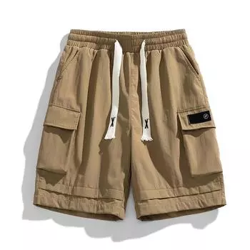 Спецодежда, шорты, мужские летние мужские брюки большого размера, прямые свободные спортивные брюки, повседневные капри 9XL чёрный