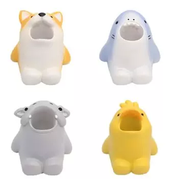 speed mao cute animal toothbrush holder set of 4 toothbrush stands dog shark duck hippopotamus