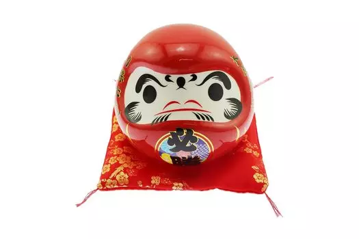 Speed Mao Lucky Daruma Doll Piggy Bank with Decorative and More For Gambling Cushion, Ornament, (Red, Luck)