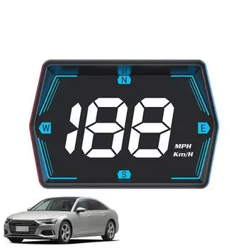 Speed MPH KMH HUD Car Digital GPS Speedometer HD LED Display Compass KMH MPH Display Overspeed Alarm Speedometer Odometer CHINA