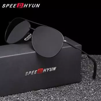 SPEEDHYUN Классические поляризованные солнцезащитные очки с антибликовым покрытием для автопутешествий чёрный