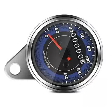 Speedometer Odometer Universal Speedometer 140 km/h Back Motorcycle Silver