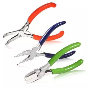 SPEEDWOX Finishing 6 Round Caulking Set of 3 Round Wire Loop Yatko для плоского нейлонового чехла Curved Claw Yatko Crimp Beading Craft Craft Tools Pliers,