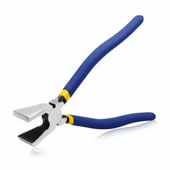 SPEEDWOX Glass Pliers Glass Nippers Glass Pliers Flat Pliers Flat Pliers with Notches Stained Glass Nippers Tools Glass Cutting and Breaking Work
