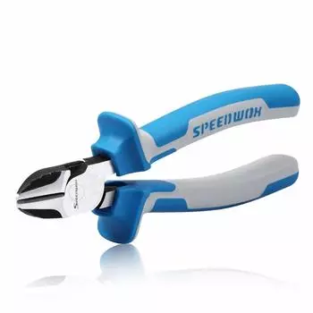 SPEEDWOX Strong Nippers Eccentric Nippers High Power Strong Wire Cutter Standard Sharpness UP Carbide Blade Steel Professional Maintenance Work Tool