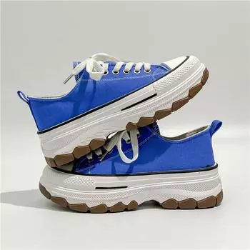 Speedy 2024 Классические Белые Кроссовки Женские Кроссовки Однотонные Повседневные Туфли На Платформе со Шнуровкой Для Женщин 35 красный