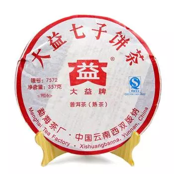 Спелый пуэр TAETEA 7572, 2009 г., случайная партия, высококачественный шу пуэр, 357 г