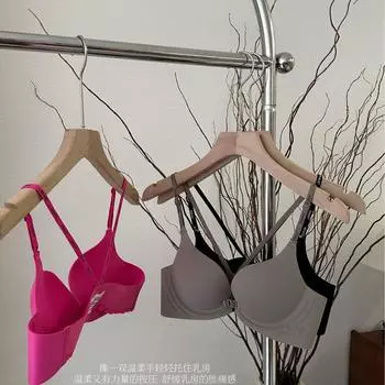 Спереди пряжка красивое заднее нижнее белье женское маленькая грудь собирает и показывает большую, без стального кольца грудь, летний бесшовный бюстгальтер крышка 32/AB шампанского