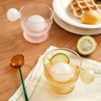 Spherical Handle Water Cup, Heat Resistant Glass, Coffee Mug, Creative Breakfast Milk Cup, Drinking Mugs, 310ml other