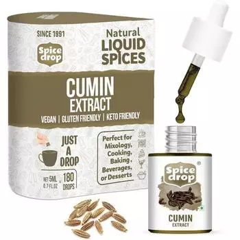 Spice Drop Jeera Cumin Natural Extract | Для еды, напитков и десертов | 100% натуральный | 5 мл (180 капель эквивалентны 100 г порошка зиры)