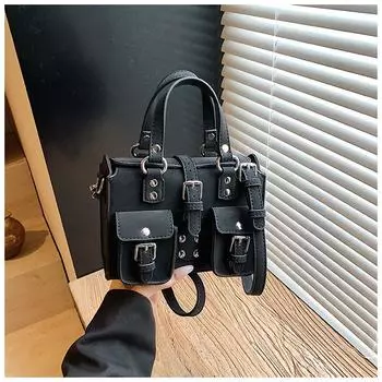 Spice Girl Locomotive Wind Handbag Women s New Trend Versatile Messenger Bag Personalized Shoulder Bag чёрный