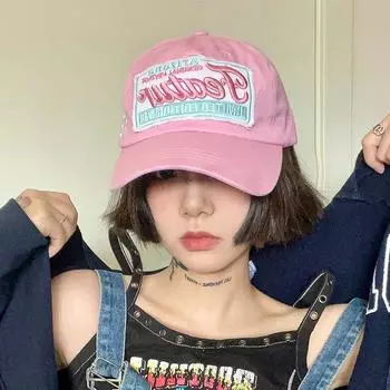 Spice girl розовая/нишевая ретро-кепка женская корейская мягкая кепка с изображением лица маленькая солнцезащитная шляпа американская бейсболка мужская Adjustable хаки