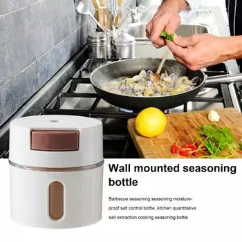 Баночка для специй Магнитное присоски Хорошая герметизация Видимое окно Равномерный слив Влагостойкий настенный контейнер для специй Кухонные принадлежности 6pcs