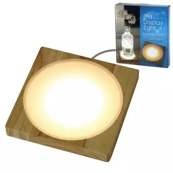 SPICE OF LIFE Glowing Exhibition Stand LED Display Light USB Type M Size 15cm Spotlight Coaster 300 Lumens JPDF2112 Natural