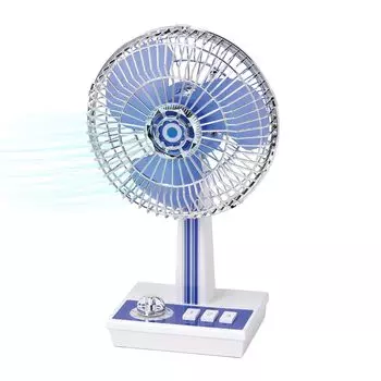 SPICE OF LIFE Retro Fan Tabletop Fan Blue 3 Wind Speed Levels Oscillation Timer USB Rechargeable TTST2450BL синий