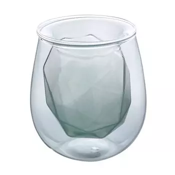 SPICE OF LIFE Vase Quartz Crystal Flower Base Emerald Green Short Double Layer Height KEGY2210EM 11.5cm