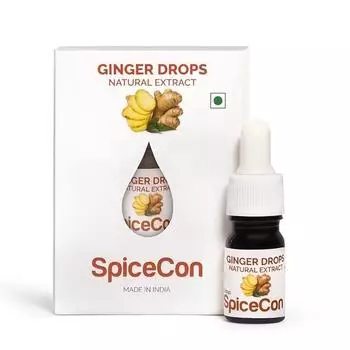 SpiceCon Ginger Drops | Экстракт имбиря | Имбирь (Адарак) Экстракт | Натуральный экстракт | Без добавок | Без консервантов | Веганский продукт | 5 мл