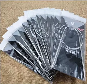 Спицы для вязания Набор инструментов для вязания свитеров, перчаток, рукоделия 11 размеров 80 см, булавки для вязания крючком, круглая нержавеющая сталь 43cm