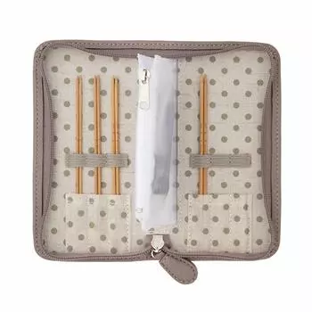 Спицы для вязания тюльпанов Sea Long Thin Switchable Bamboo Ring Needle Set Carry TCC-11 серый
