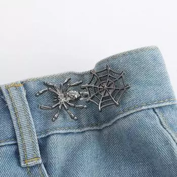 Spider Web Jean Fit Tighten Buckles Button Clasps Jean Buttons for Loose Jeans Gift