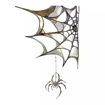 Spiderweb Window Sticker Halloween Waterproof Spooky Spider Sticker Window Corner Spiderweb Static Cling Decal for Horror Themed Party Decoration