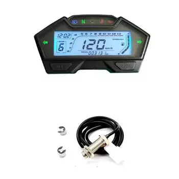 Спидометр мотоцикла Одометр Обороты Скорость Указатель топлива км/ч миль/ч Температура воды Указатель масла
