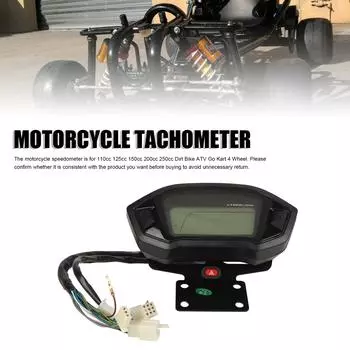Спидометр мотоцикла, ЖК-цифровой тахометр, одометр для 110cc 125cc 150cc 200cc 250cc Dirt Bike ATV Go Kart 4 колеса 12 В