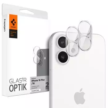 Spigen iPhone16 Camera Protection iPhone16Plus Camera Protection Film 9H Hardness Tempered Glass Compatible with iPhone 16/iPhone 16 Plus Camera Prote