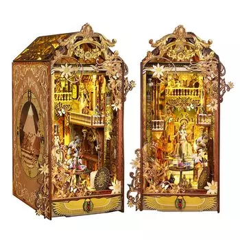 Spilay Booknook Миниатюрный кукольный домик Комплект книжная полка украшение кукольный домик своими руками поделка ручной работы деревянный подарок кукольный домик для начинающих рождественский подарок для