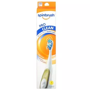 Spinbrush, Pro Clean, электрическая зубная щетка, мягкая щетина, 1 зубная щетка