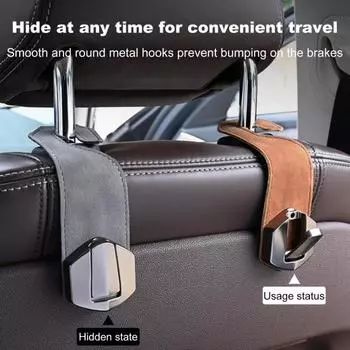 Спинка автомобильного сиденья Прочная несущая скрытая конструкция Универсальный простой монтаж Органайзер для автомобильного сиденья чёрный