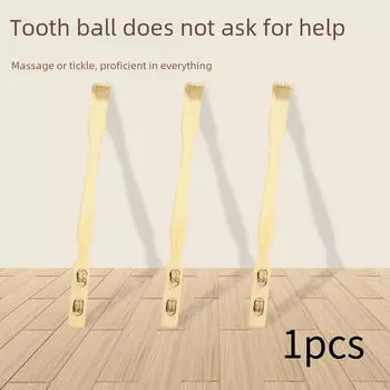 Спинная скребковая длинная ручка из светлого дерева для мужчин Wood color