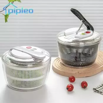 Спиннер для салата, зелень, стиральная машина, сушилка, ситечко для мытья, сушки листовых овощей, кухонные инструменты белый