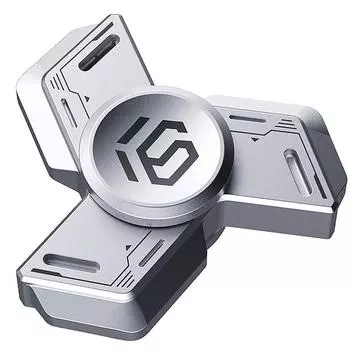Спиннер Fidget из сплава металла EDC ручные спиннеры для снятия стресса декомпрессионные игрушки для детей и взрослых забавные подарки серебряный