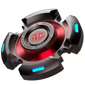 Спиннер Fidget, сплав, светящийся ручной гироскоп, игрушки для снятия стресса R188, бесшумный подшипник, звездное небо для взрослых, мужской рождественский подарок серый