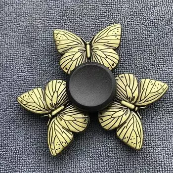 Спиннер из латуни, цветной сплав, быстрый подшипник, металлический палец, ручной Спиннер, гироскоп, EDC, СДВГ, вращение, антистрессовая игрушка для детей и взрослых сплав оранжевый