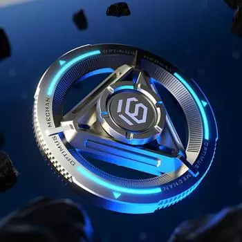 Спиннер из металлического сплава в стиле космического корабля: 600D Highlight Luminous Spinner светится зеленым/синим светом - Игрушки для взрослых EDC - Fingertip Gryo-D синий