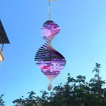 Спиннер ветра, вращающийся на 360 градусов, для снятия стресса, изысканное качество изготовления, полезное украшение в виде перезвона, подвесной кулон для спальни на свадьбу серебряный