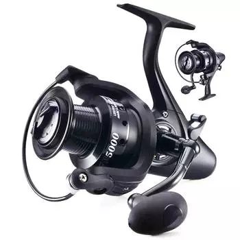 Спиннинговая катушка для карпа с коэффициентом сопротивления 5,1:1, мощная для ловли в пресной и соленой воде 5000 чёрный