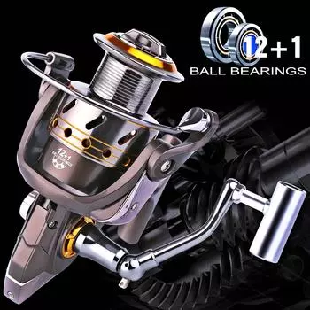 Спиннинговая рыболовная катушка 13BB с металлической ручкой, катушка с ЧПУ для пресноводных морских снастей для ловли карпа, катушка Pesca 13BB DK1000
