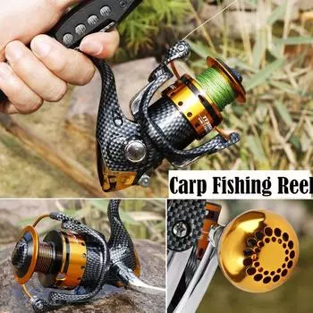 Спиннинговая рыболовная катушка с металлическим колесом 1000-7000, высокоскоростная рыболовная снасть для ловли карпа в соленой и пресноводной воде 1000