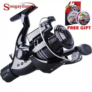 Спиннинговая рыболовная катушка Sougayilang, сверхлегкая, гладкая, мощная, 5,1:1, 2+1BB для спиннинга Joran Pancing чёрный